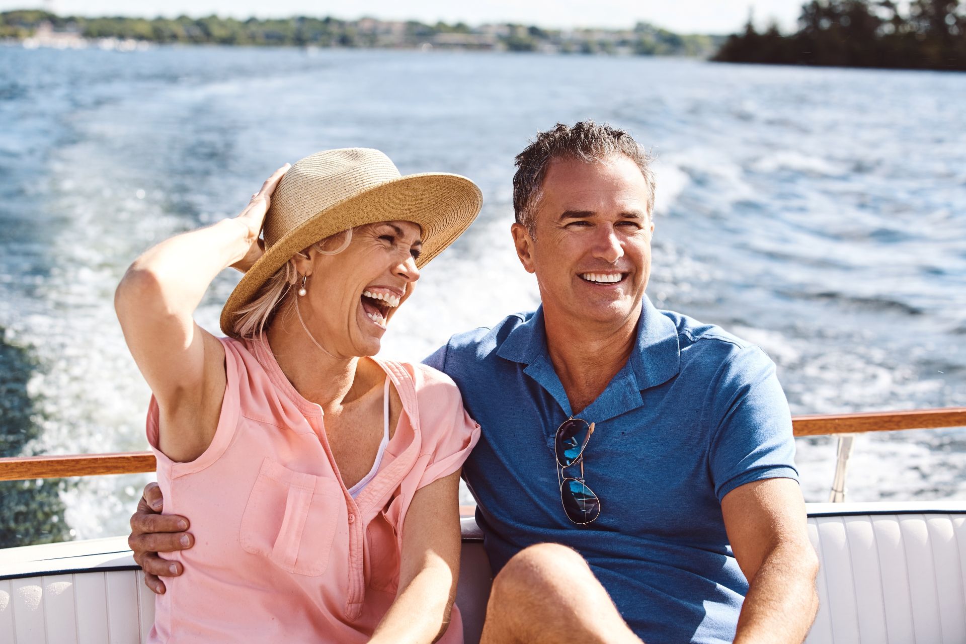 a couple on a yacht cruise